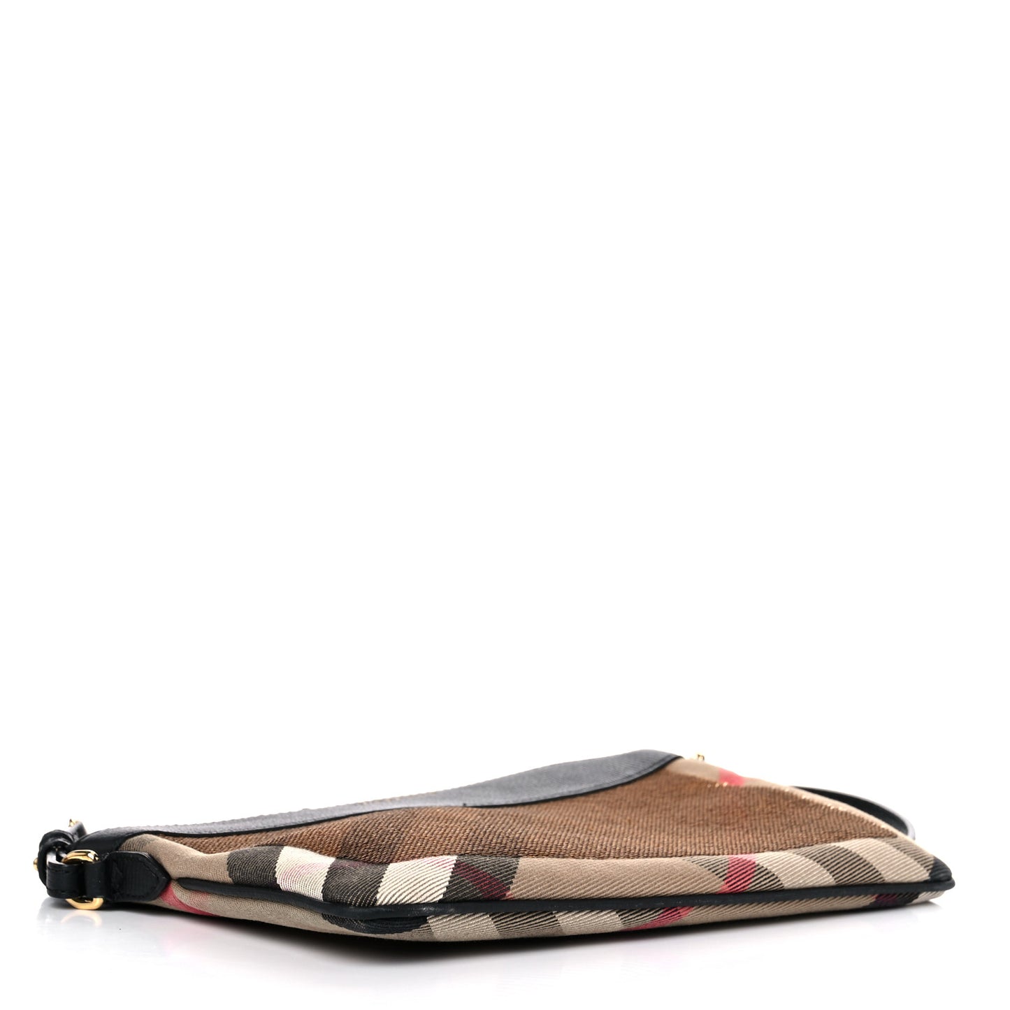 House Check Sequin Peyton Crossbody Clutch Bag Gold Black