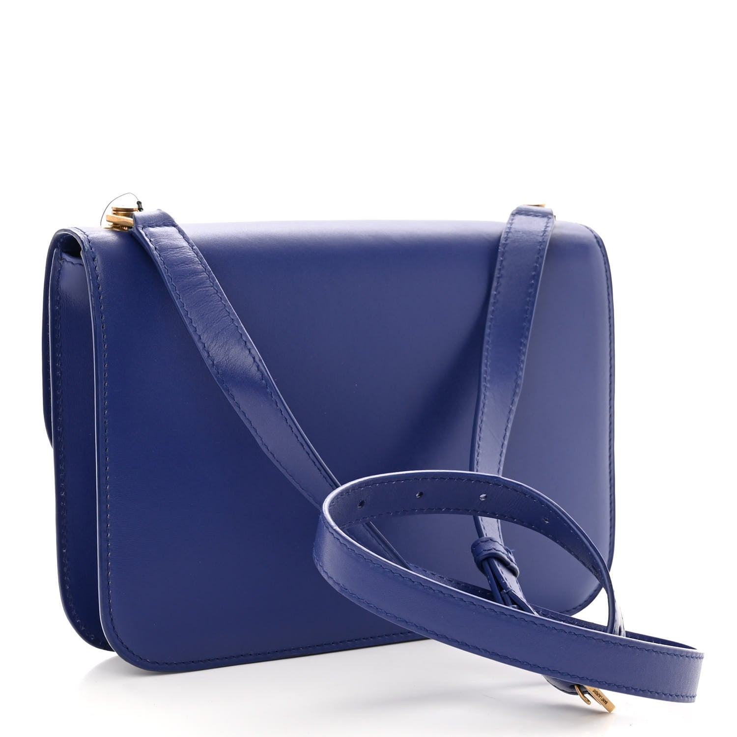 Saint Laurent Box Calfskin Le Carre Satchel Blue 3 of 9