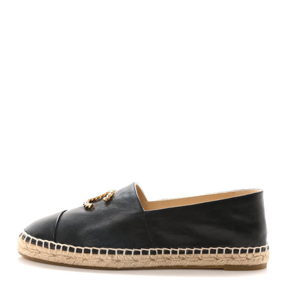 Chanel Calfskin Chain CC Espadrilles 40 Black 1 of 7