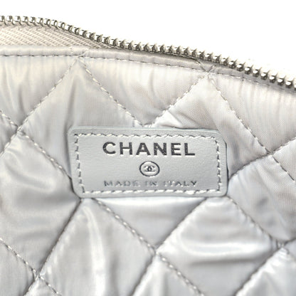 Chanel Woven Straw Raffia Medium Deauville Cosmetic Pouch  Grey 5 of 9
