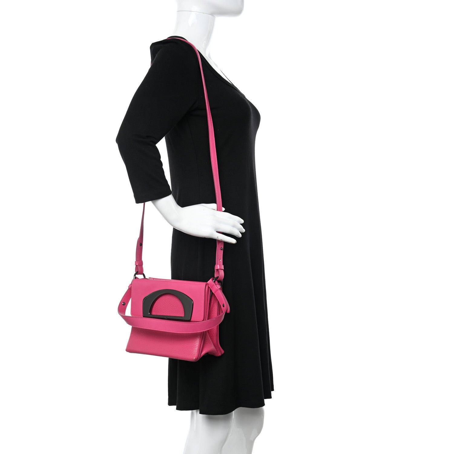 Christian Louboutin Grained Calfskin Passage Messenger Pink 2 of 13