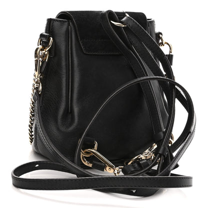 Chloe Suede Calfskin Mini Faye Backpack Black 3 of 10