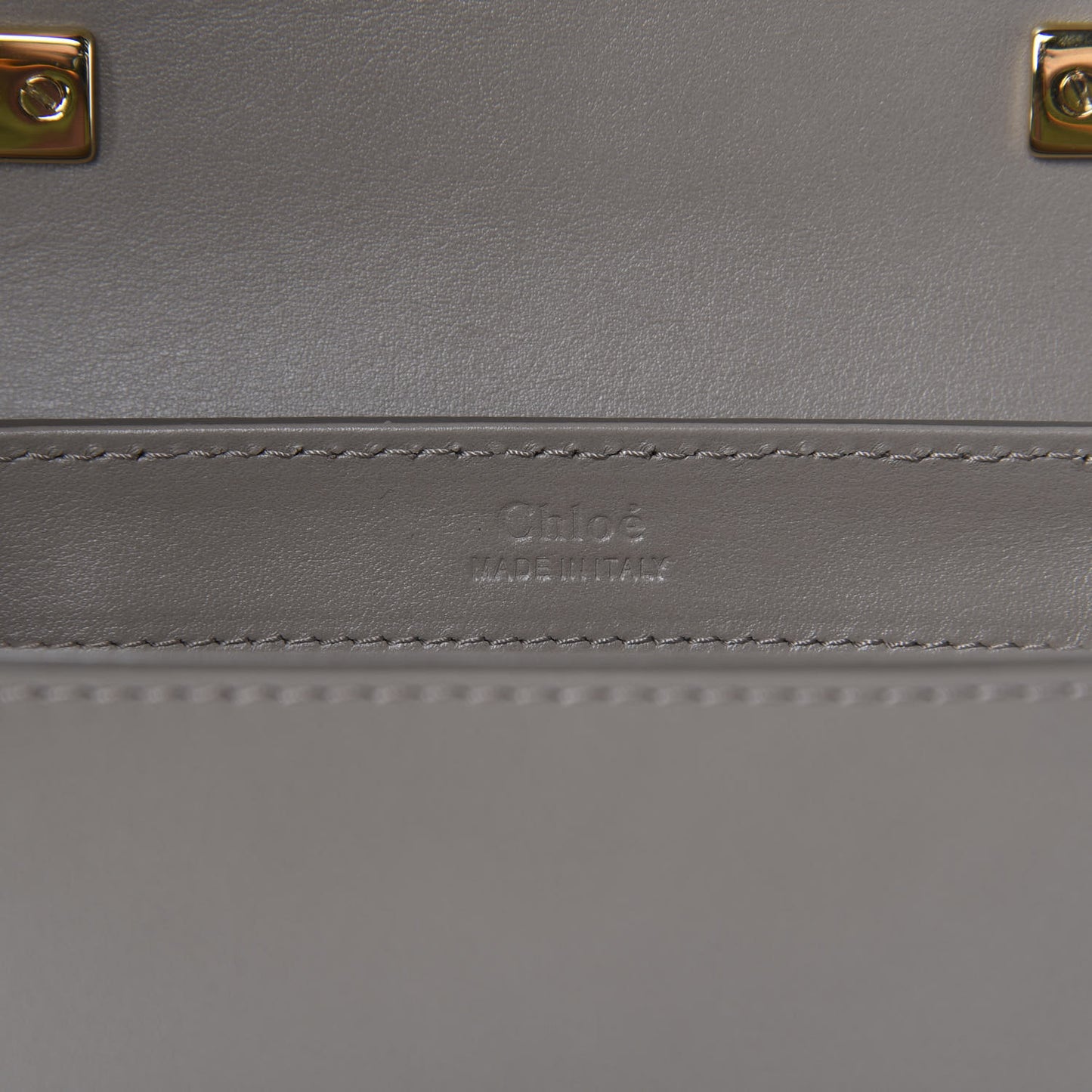 Shiny Calfskin Suede Mini C Double Carry Motty Grey