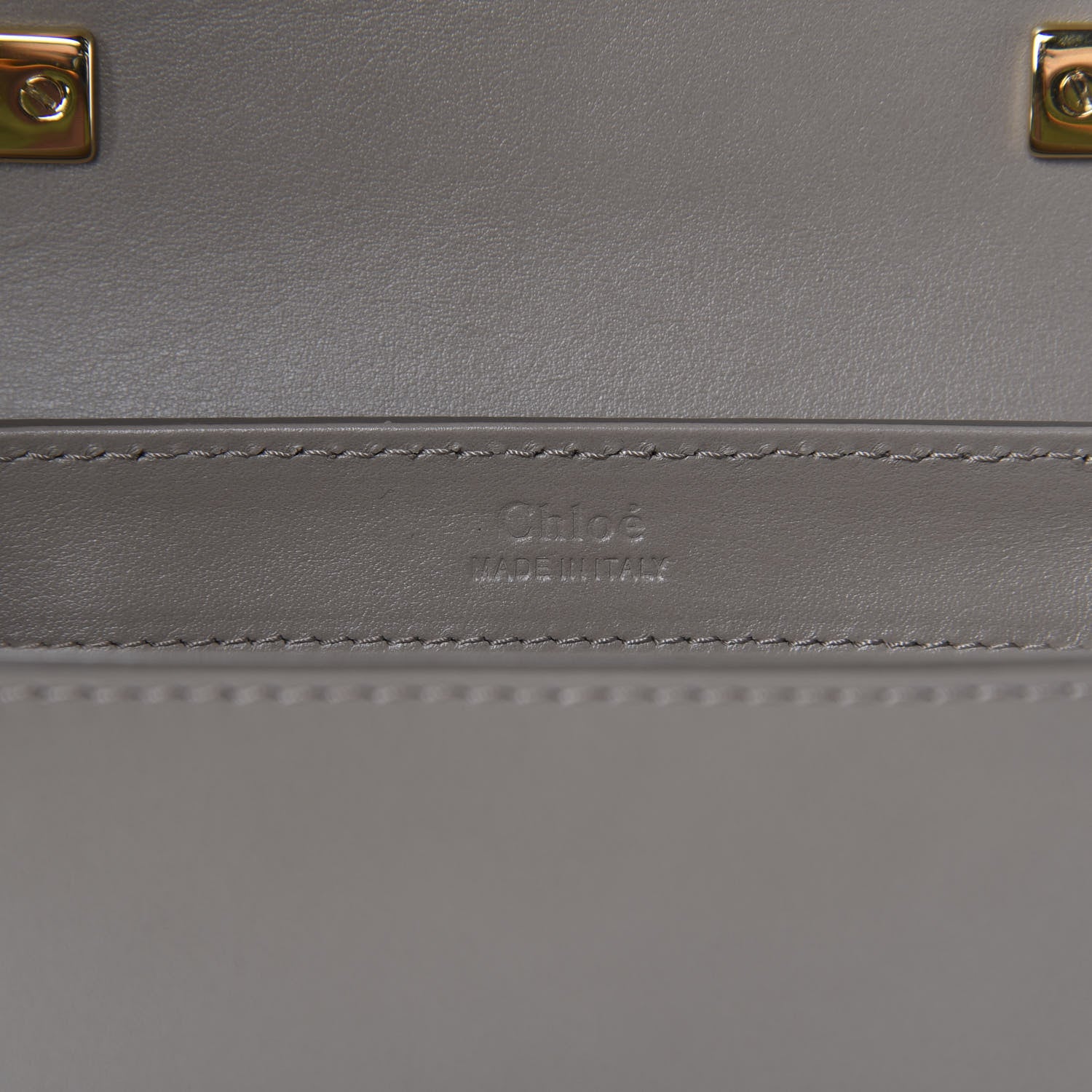 Chloe Shiny Calfskin Suede Mini C Double Carry Motty Grey 8 of 9