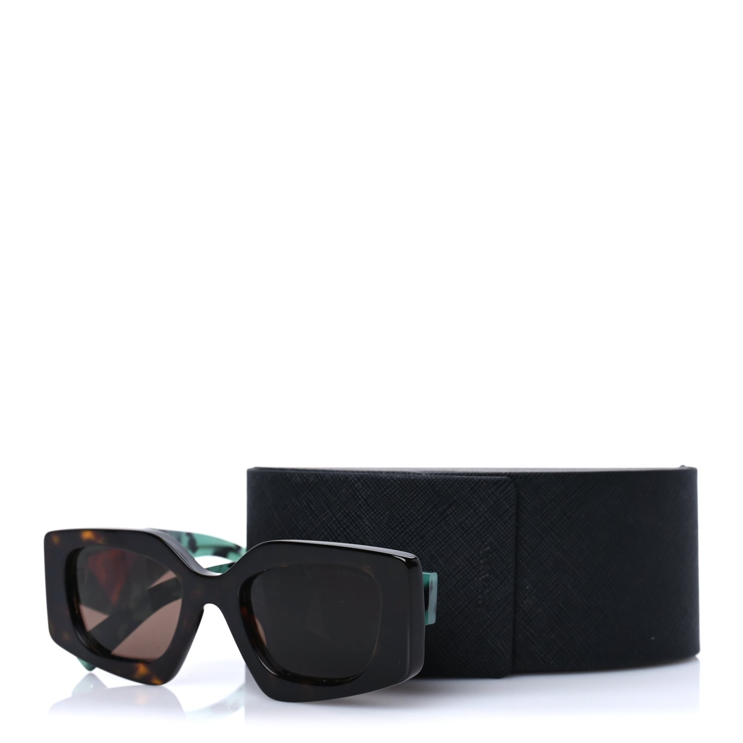 Prada Acetate Symbole Sunglasses SPR 15Y Tortoise Green 7 of 7