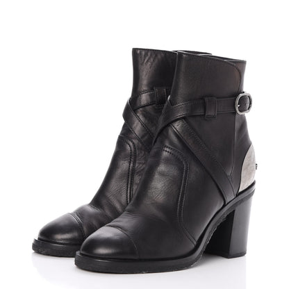 Chanel Calfskin Ankle Boots 35 Black 3 of 10