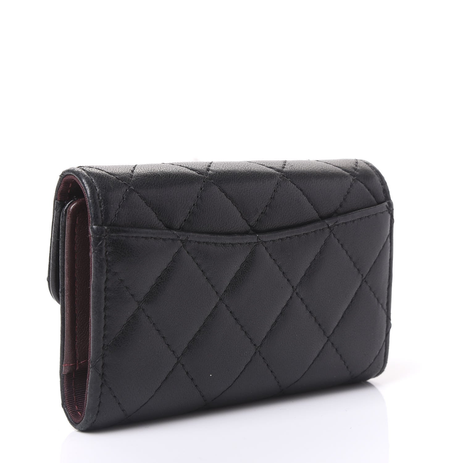 Chanel Lambskin Quilted 4 Key Holder Black 2 of 10