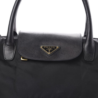 Prada Saffiano Tessuto Nylon Tote Black 10 of 11