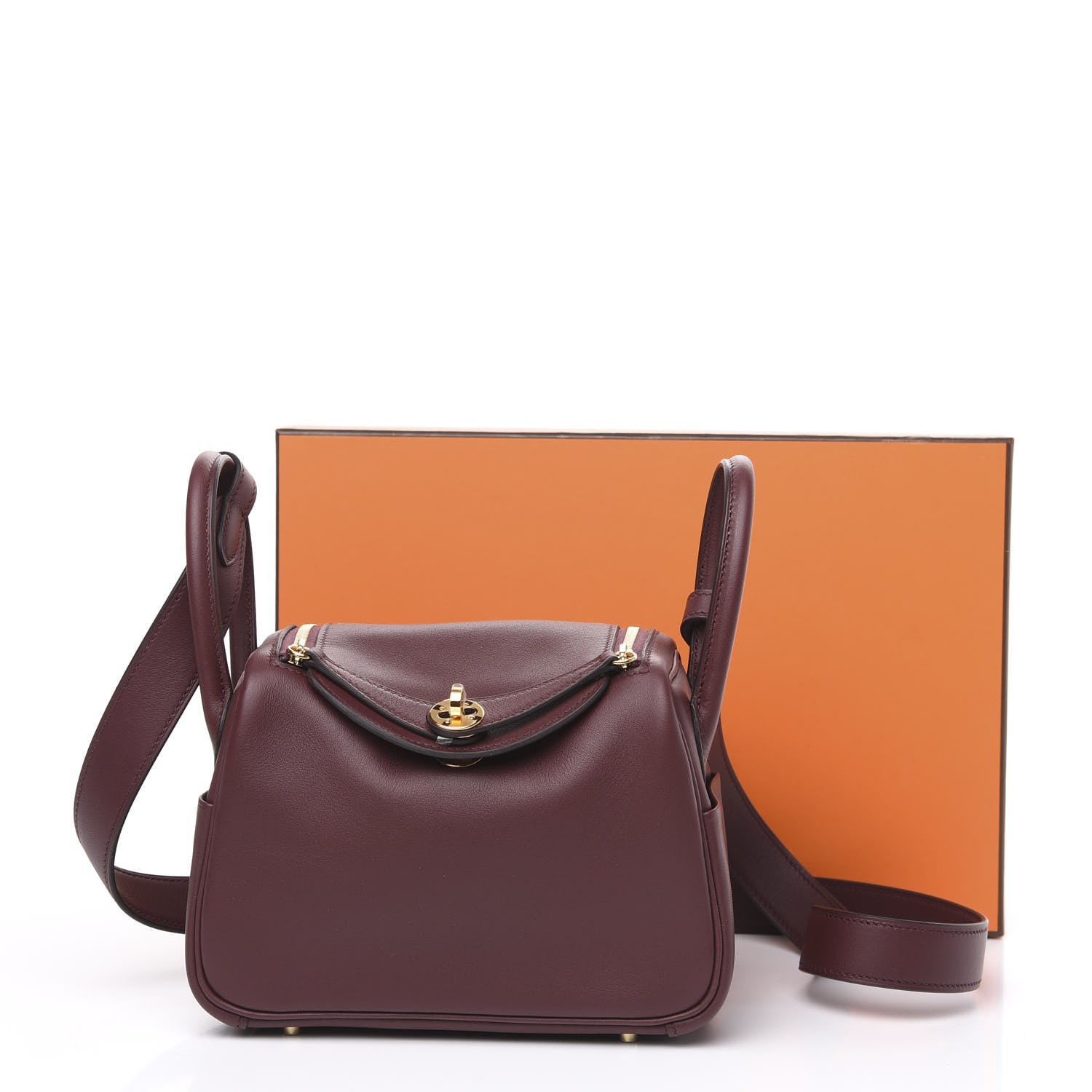 Hermes Swift Mini Lindy 20 Bordeaux 8 of 8