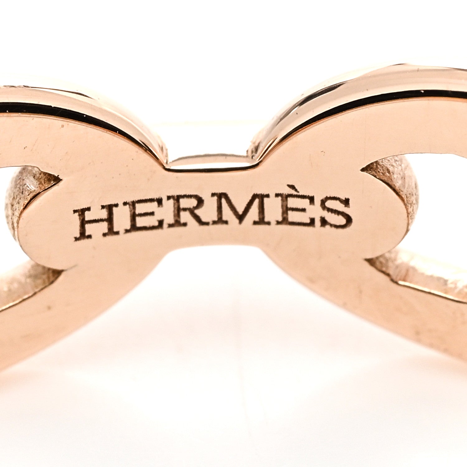 Hermes 18K Rose Gold PM Chaine d'Ancre Enchainee Ring 57 8 4 of 9