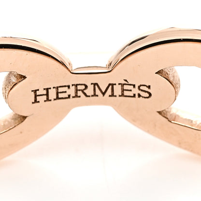 Hermes 18K Rose Gold PM Chaine d'Ancre Enchainee Ring 57 8 4 of 9