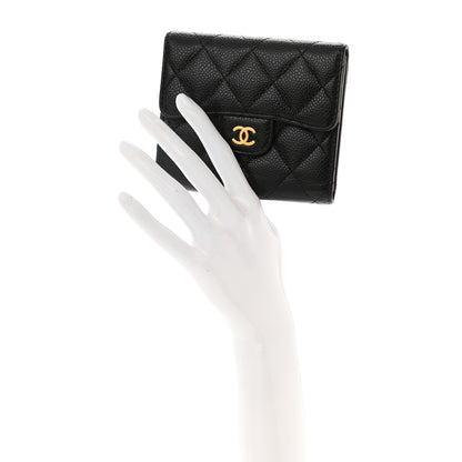 Chanel Caviar Quilted Compact Flap Wallet Black 2 of 8