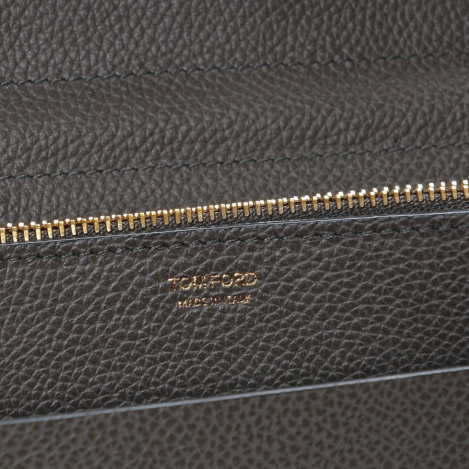 Tom Ford Pebbled Calfskin Wallet On Strap Graphite 6 of 7