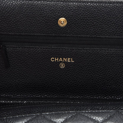 Chanel Caviar Quilted Wallet On Chain WOC Black 6 of 10