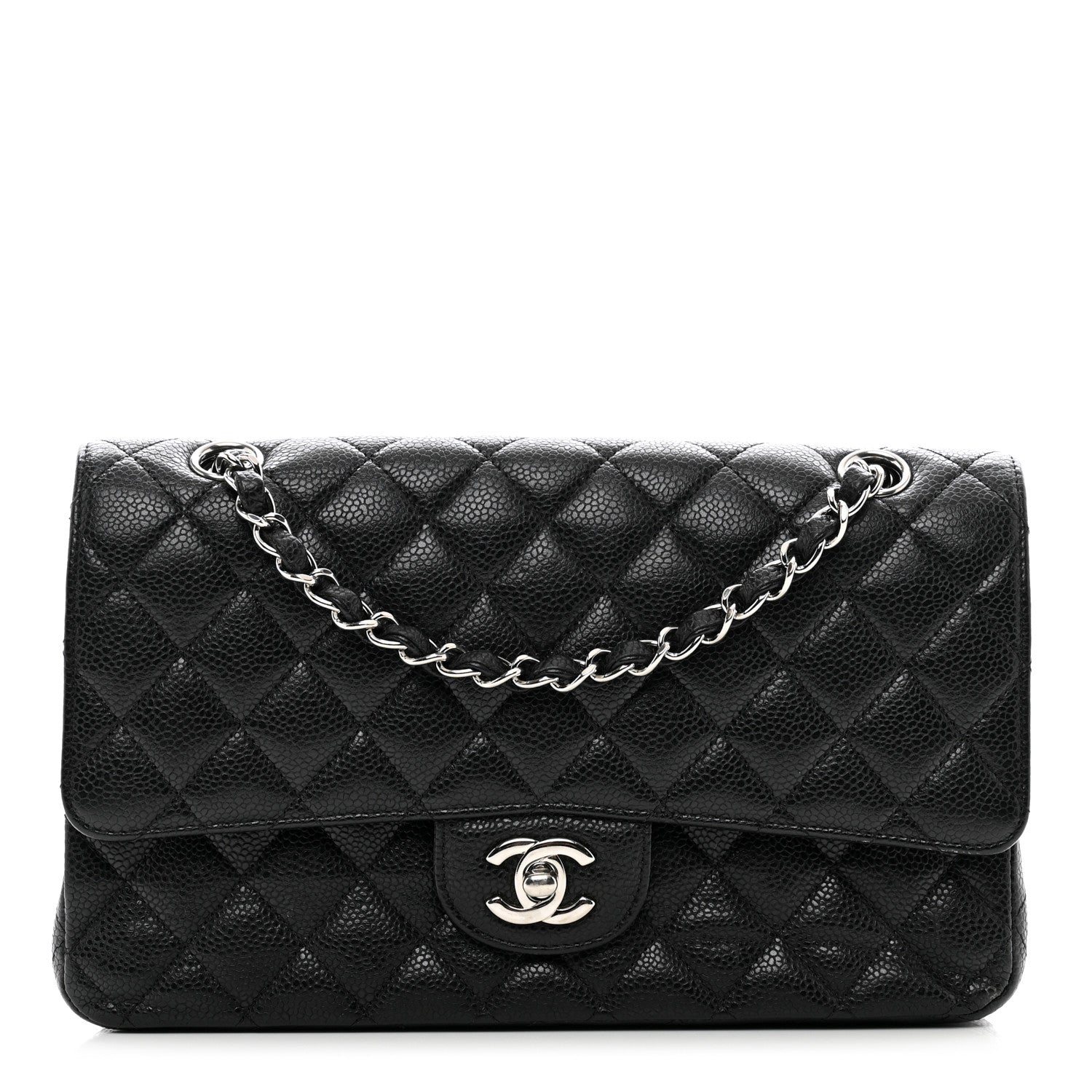 Chanel Caviar Quilted Medium Double Flap Black 1 of 14