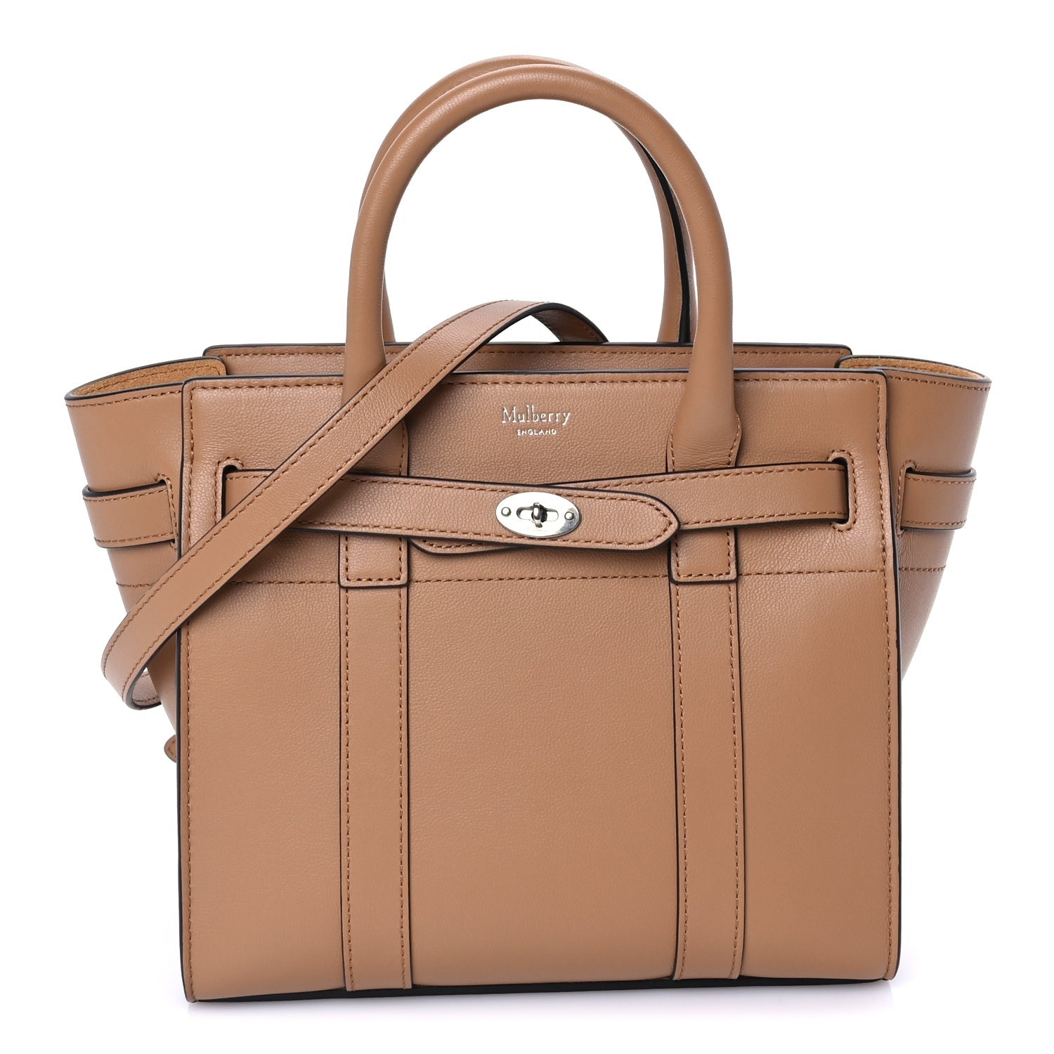 Mulberry Micro Classic Grain Mini Zipped Bayswater Sable 1 of 7