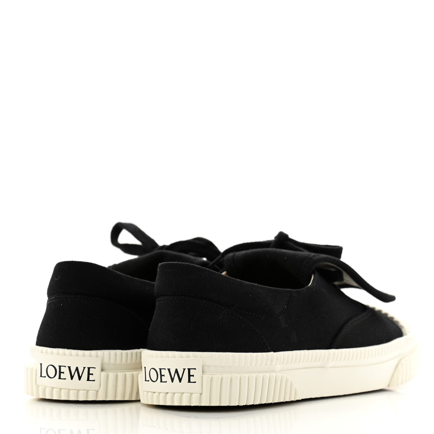 Loewe Jacquard Anagram Calfskin Flap Sneakers 35 Black 5 of 11