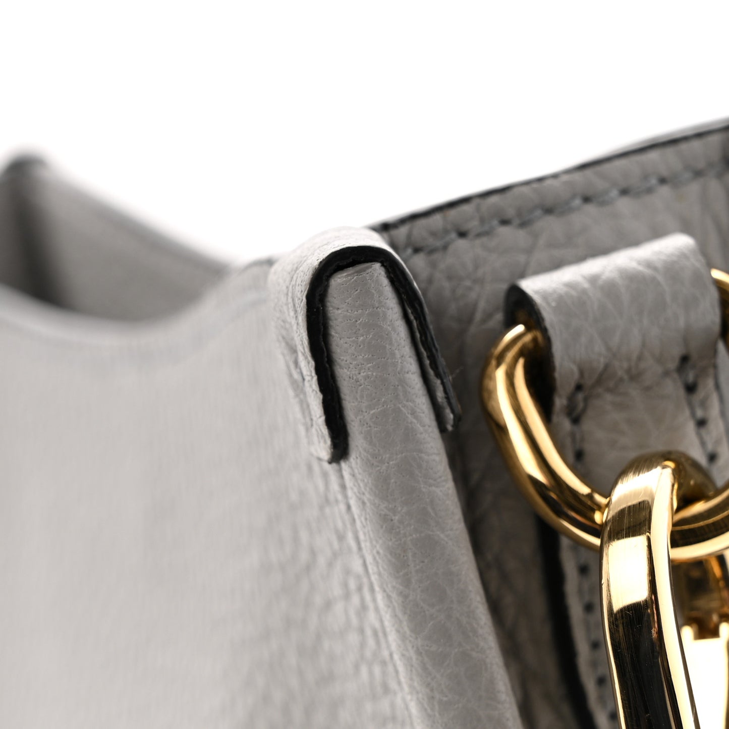 Vitello Daino Soft Mini Hobo Messenger Bag Granite Gray