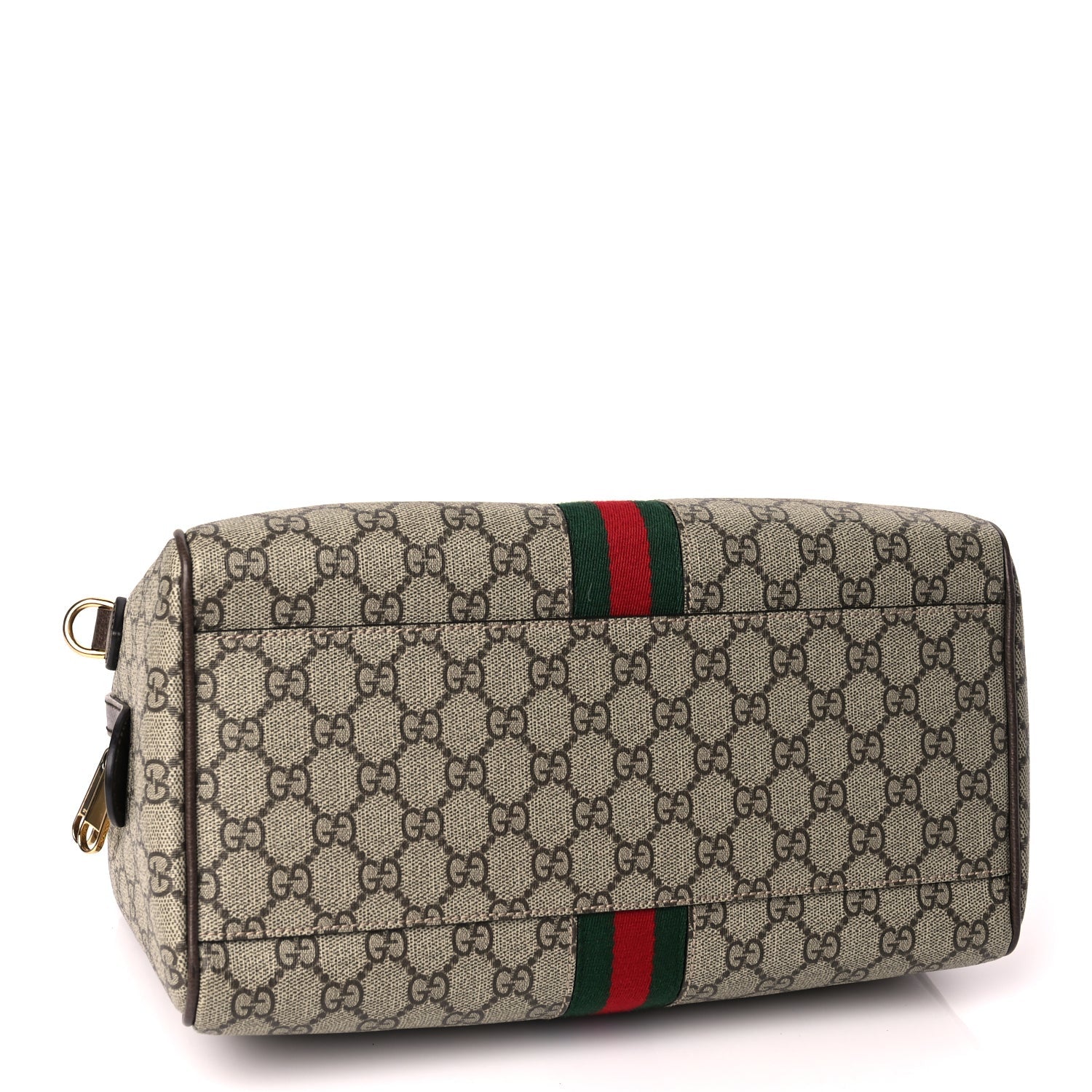 Gucci GG Supreme Monogram Web Medium Ophidia Top Handle Bag Beige Ebony 3 of 8