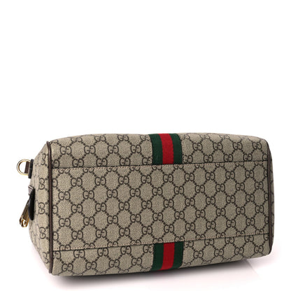 Gucci GG Supreme Monogram Web Medium Ophidia Top Handle Bag Beige Ebony 3 of 8