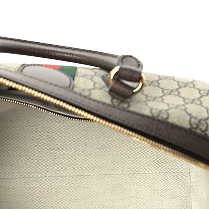 Gucci GG Supreme Monogram Web Large Ophidia Boston Bag Beige Ebony Beige Ebony 4 of 8