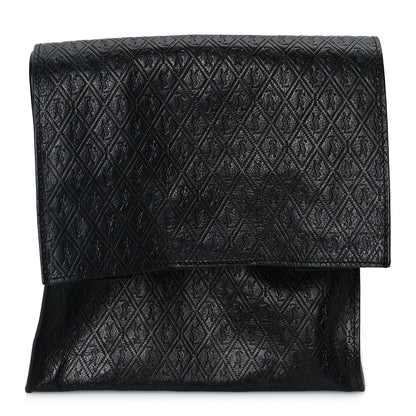 Saint Laurent Calfskin Monogram Deli Paper Bag Vintage Black 1 of 8