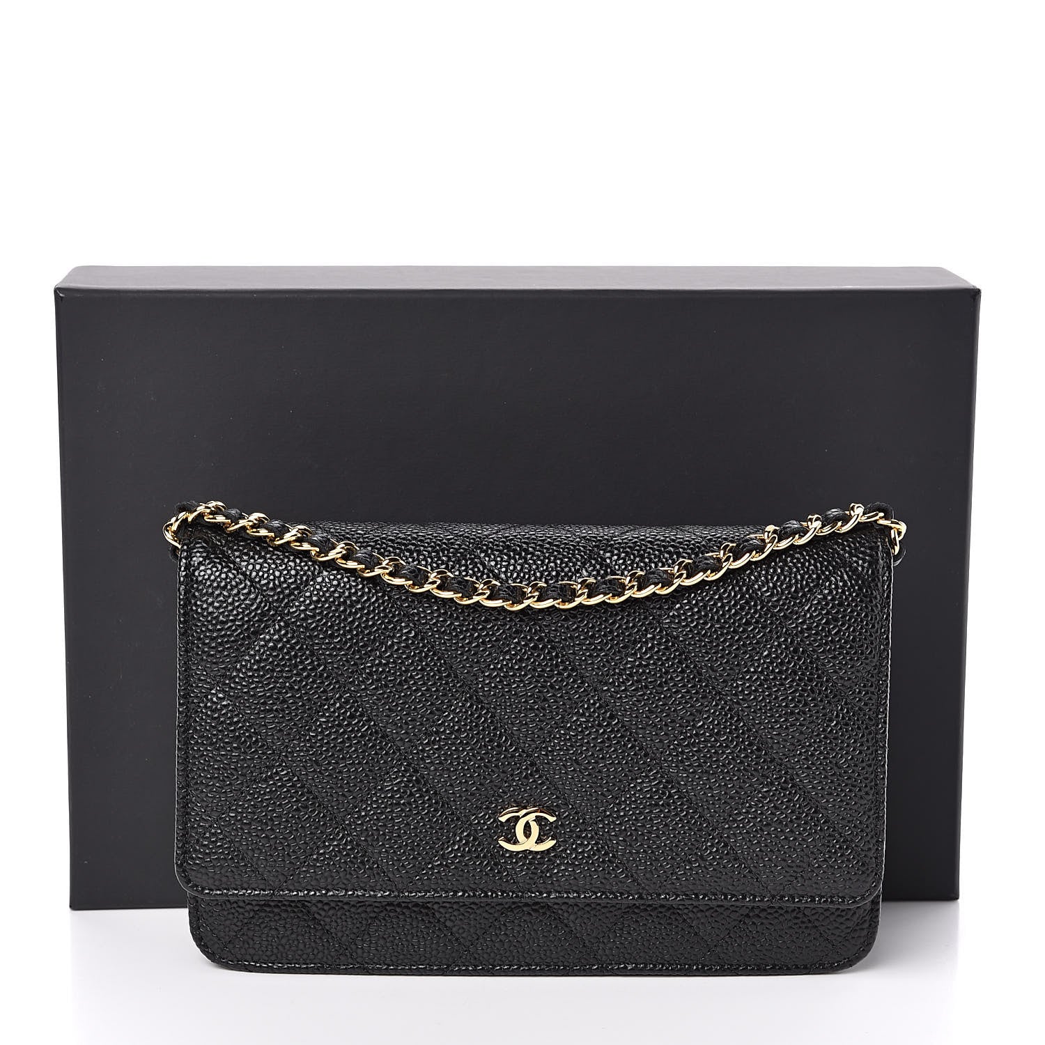 Chanel Caviar Quilted Wallet On Chain WOC Black 11 of 11
