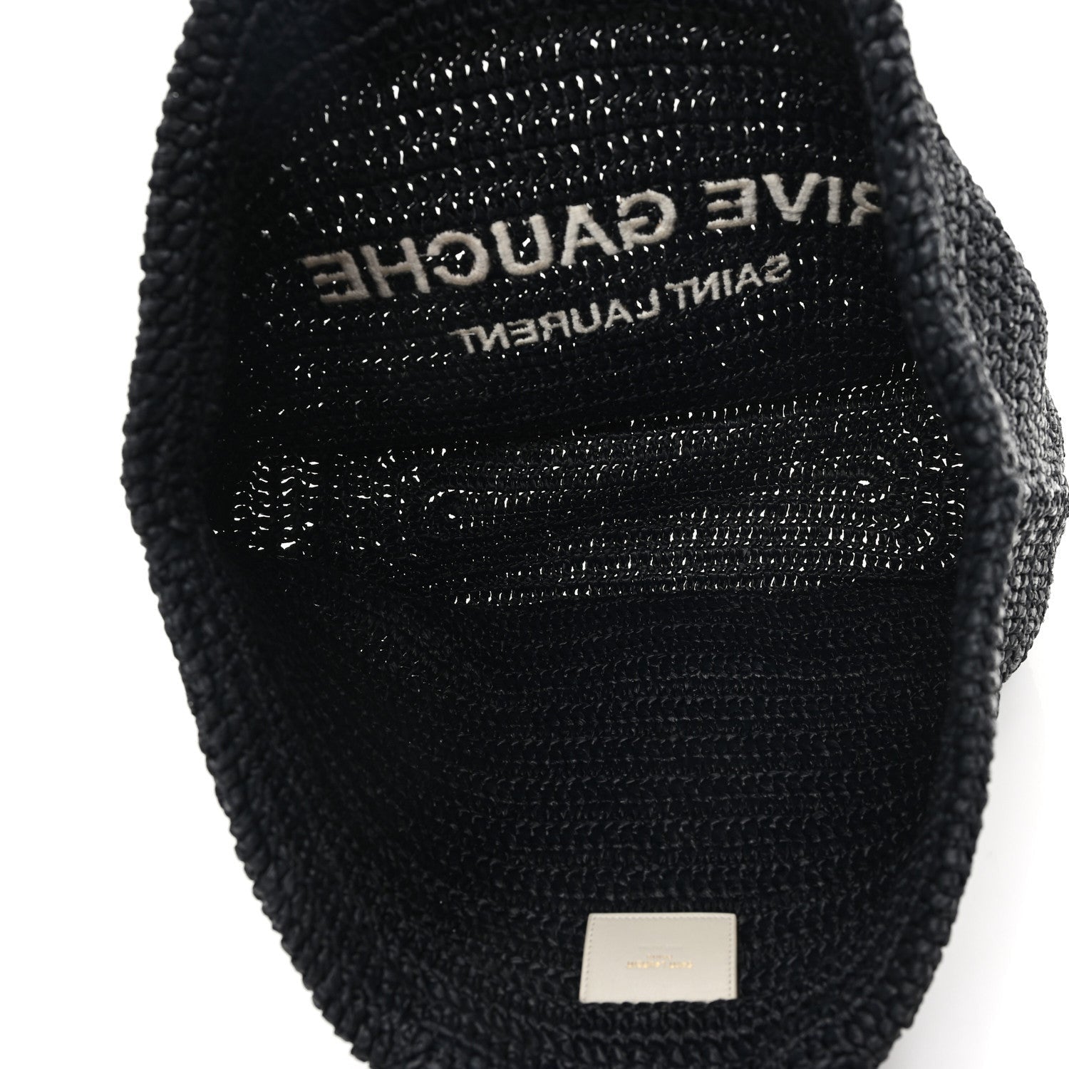 Saint Laurent Raffia Rive Gauche Tote Black 5 of 7