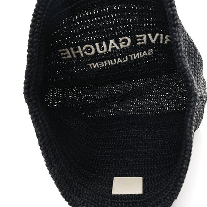 Saint Laurent Raffia Rive Gauche Tote Black 5 of 7