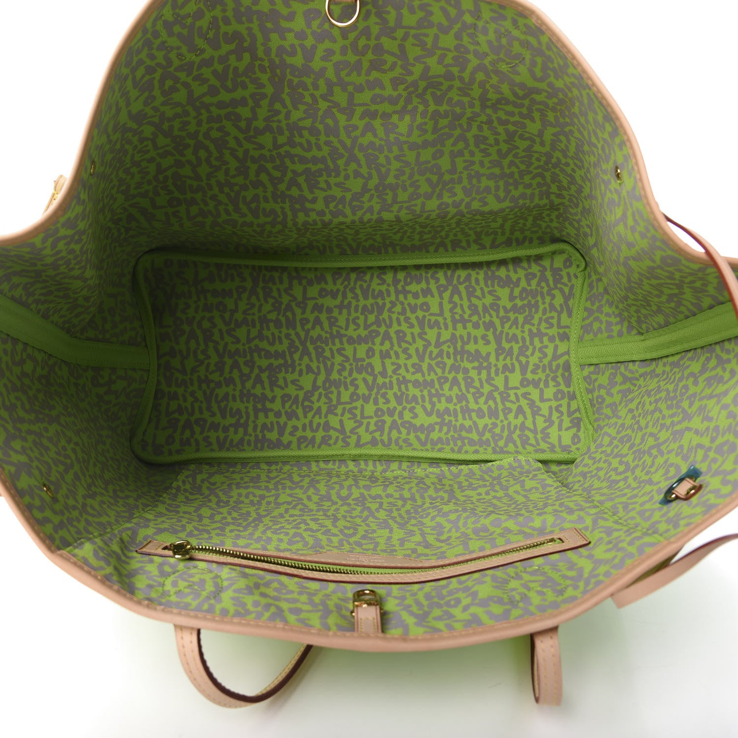 Louis Vuitton Monogram Graffiti Neverfull GM Green 5 of 10