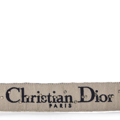 Christian Dior Oblique Studded Shoulder Strap Blue 3 of 4