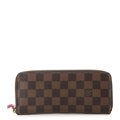 Louis Vuitton Damier Ebene Clemence Wallet Cherry 1 of 8