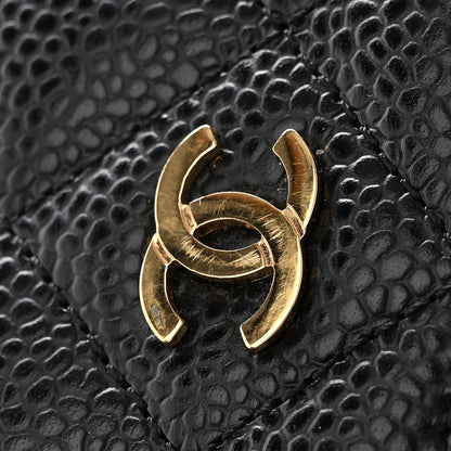 Chanel Caviar Quilted Yen Wallet Black 11 of 12