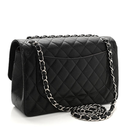 Chanel Caviar Quilted Jumbo Double Flap Black 3 of 11