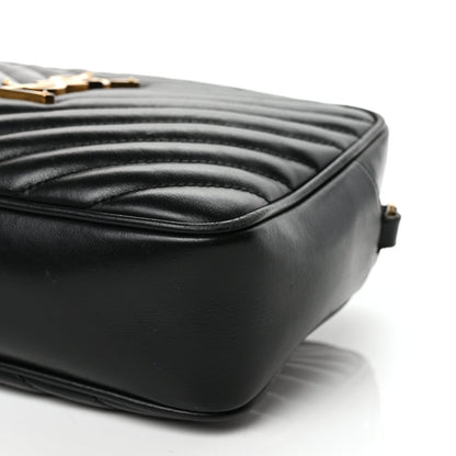 Saint Laurent Calfskin Matelasse Monogram Lou Camera Bag Black 9 of 9