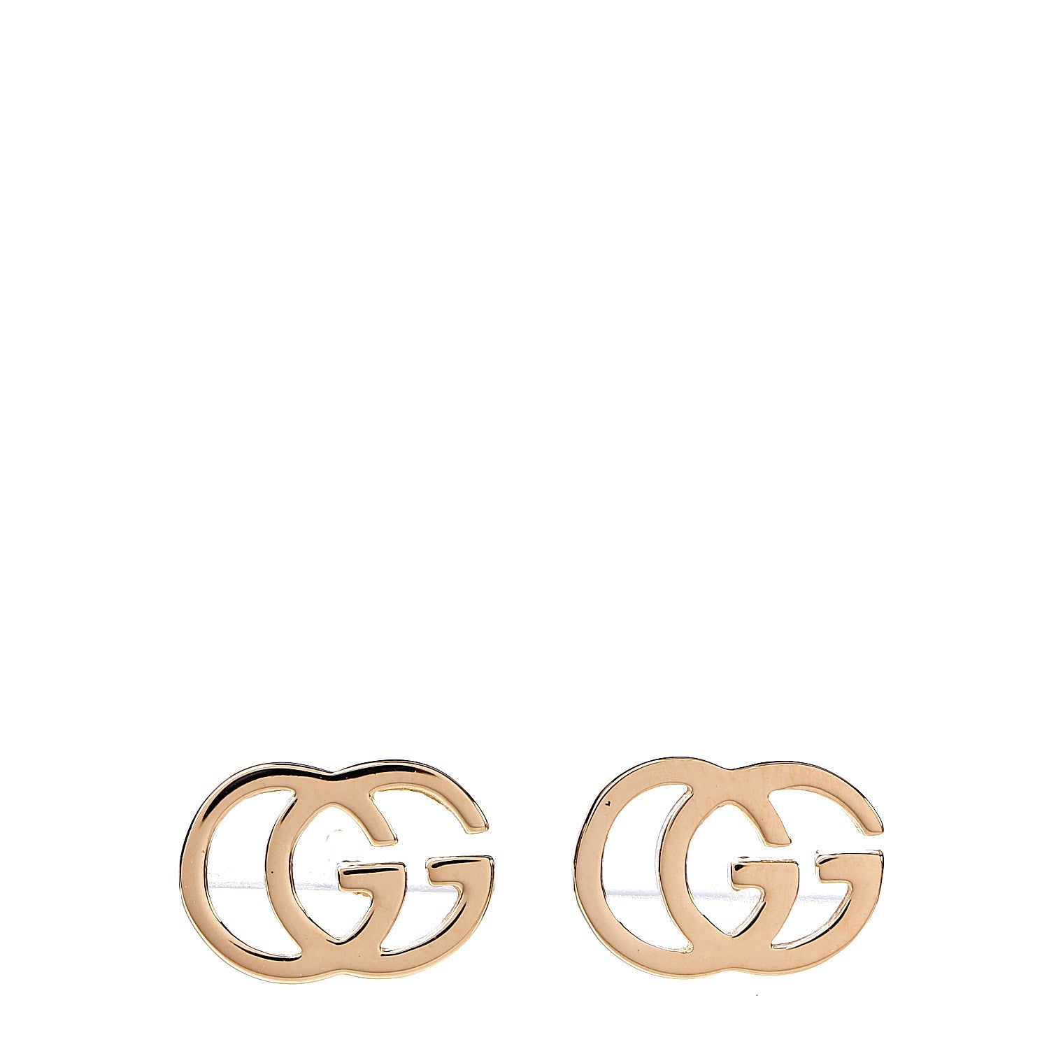 Gucci 18K Yellow Gold GG Tissue Stud Earrings 1 of 5