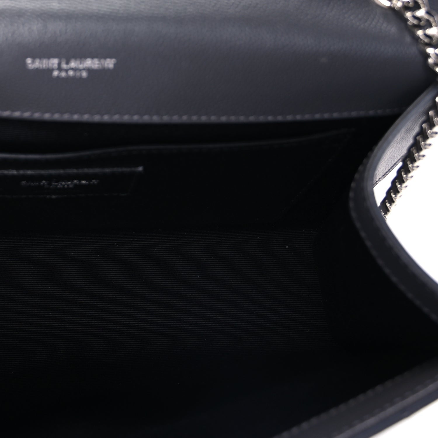 Saint Laurent Grain De Poudre Medium Classic Monogram Kate Satchel Fog 4 of 9