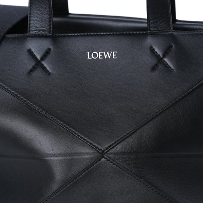 Loewe Shiny Calfskin Puzzle Fold Duffle Black Black 6 of 7