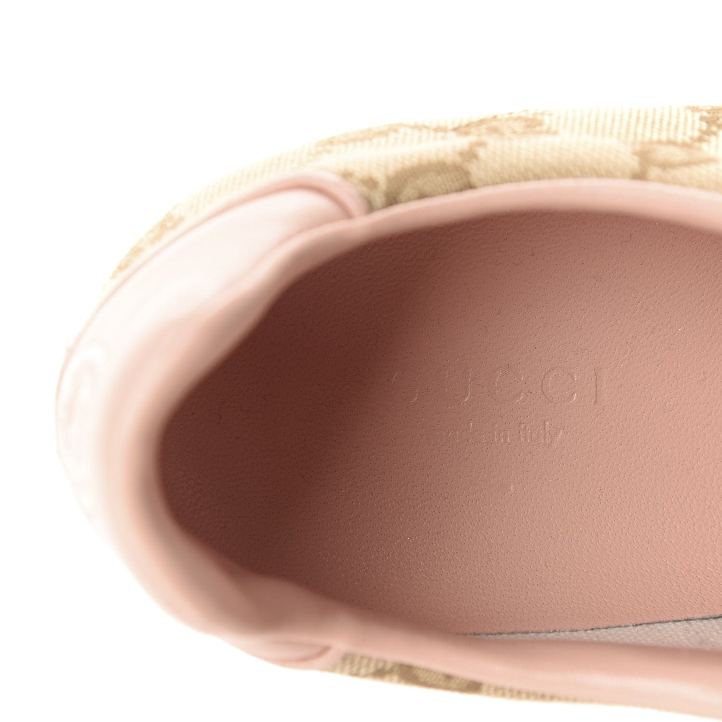 Monogram Nappa Interlocking G Sneakers 37 New Sand Rose Dragea