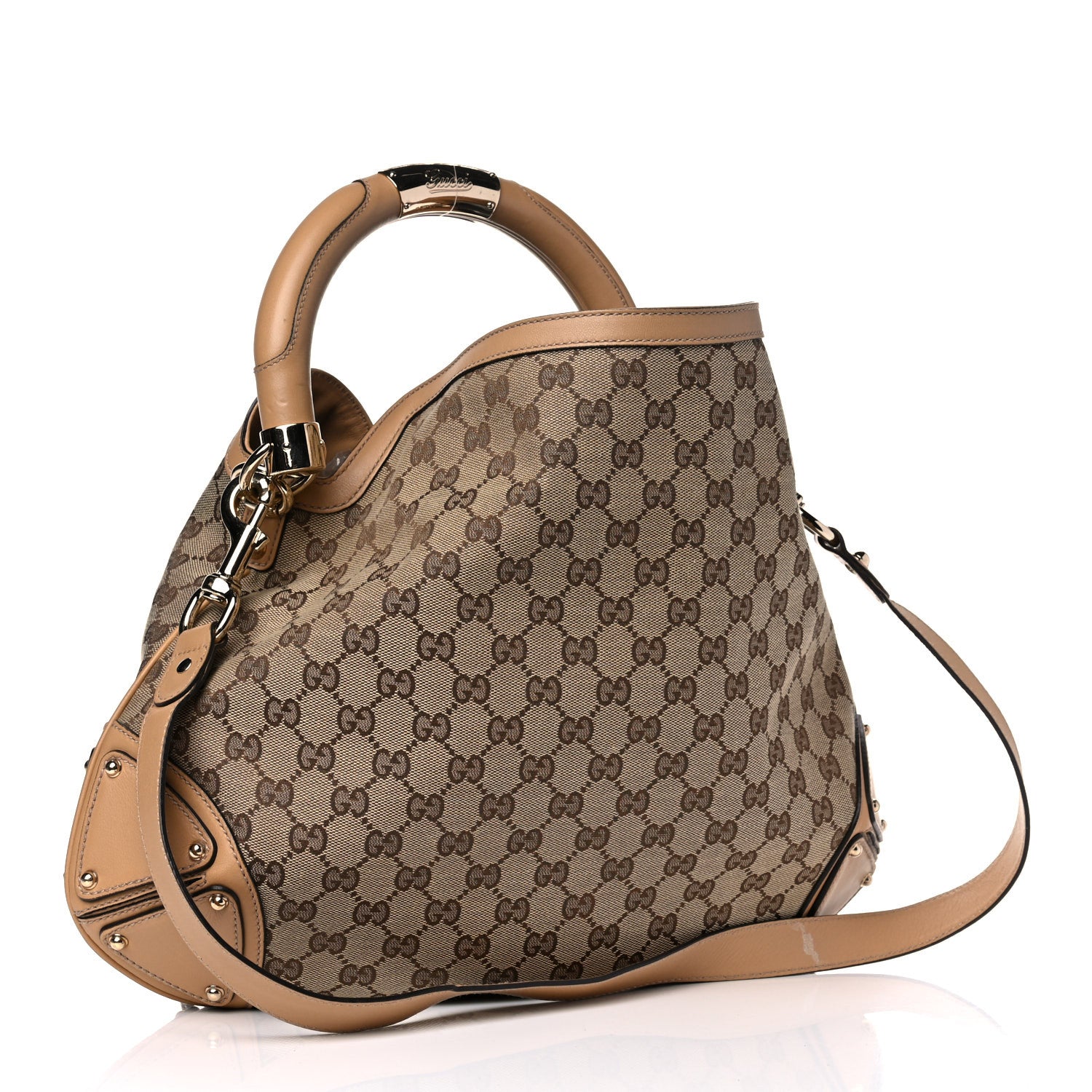 Gucci Monogram Medium Indy Top Handle Bag Light Brown 4 of 14