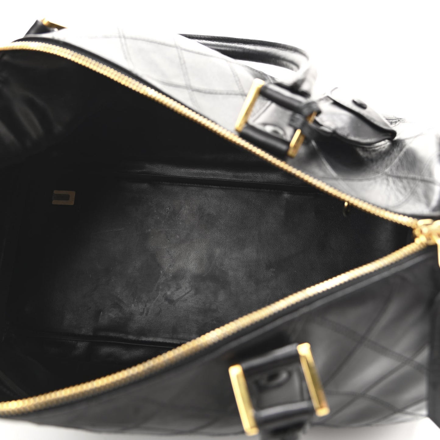 Calfskin Stitched CC Boston Black