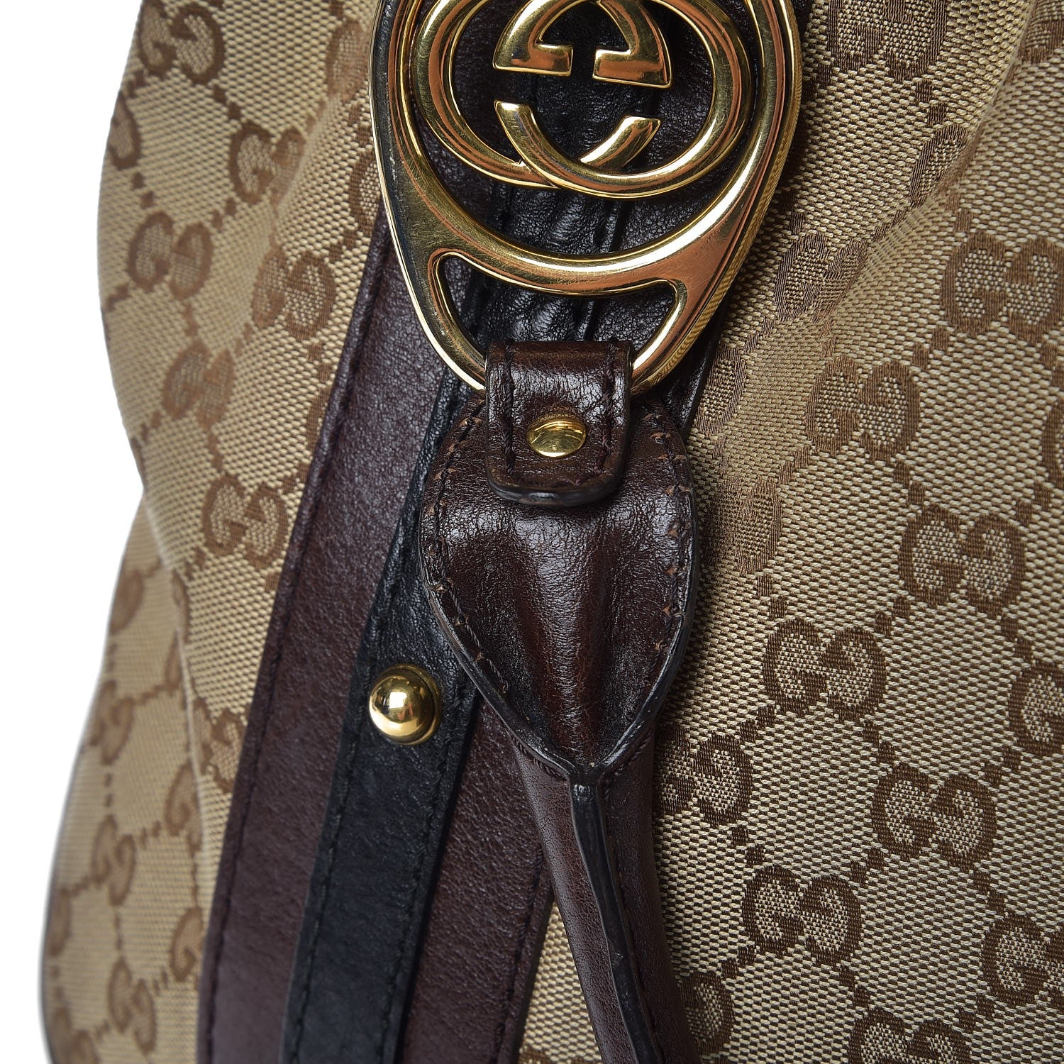 Gucci Monogram Interlocking G Tote Dark Brown 8 of 16