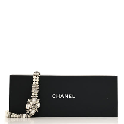Chanel Crystal Pearl CC Belt Silver 9 of 9