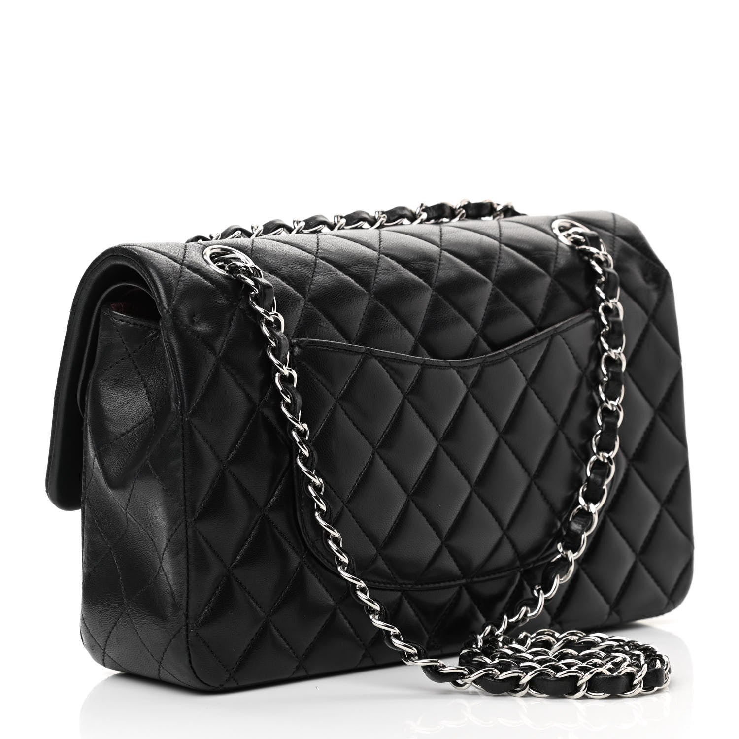 Chanel Lambskin Quilted Medium Double Flap Black 3 of 32