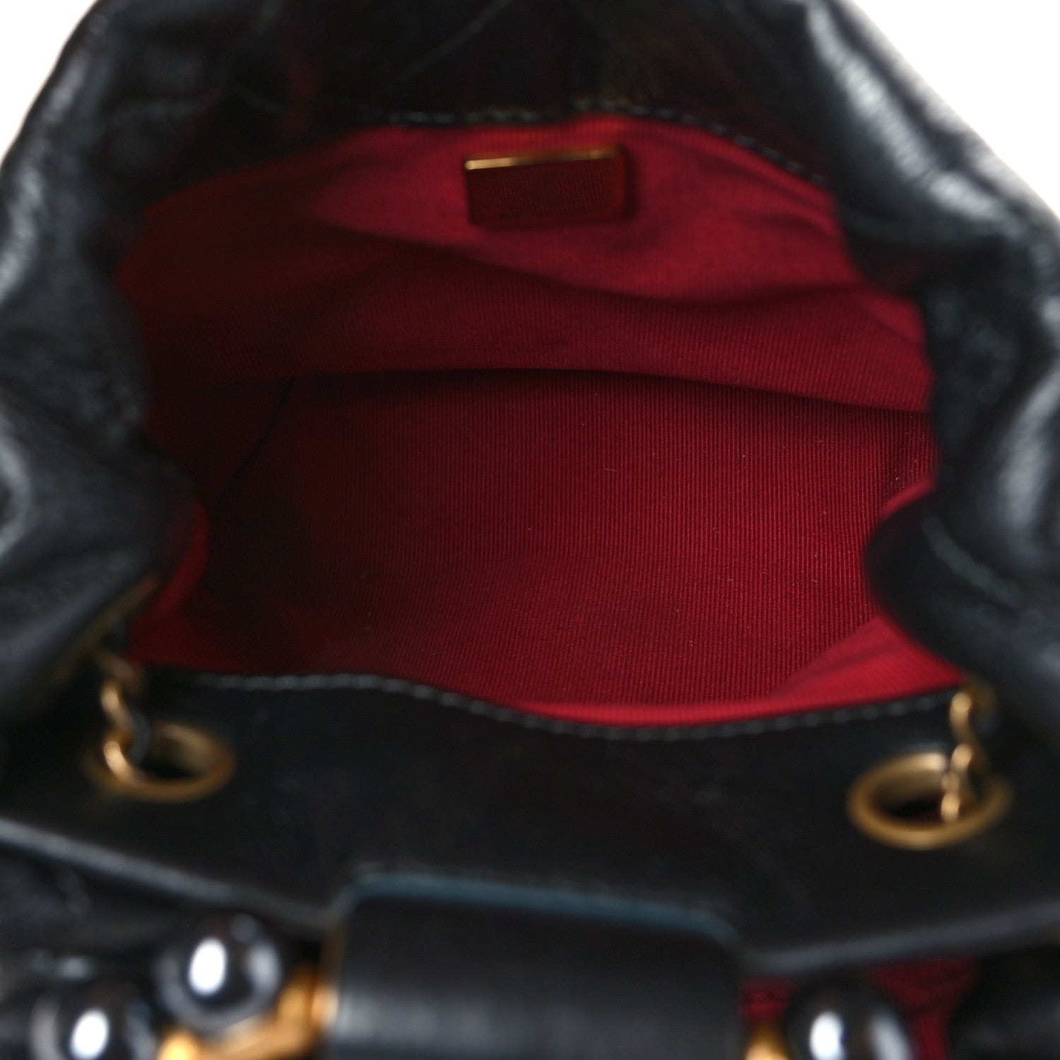 Chanel Metallic Lambskin Quilted Pearl Crown Drawstring Bag Anthracite 5 of 9