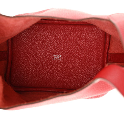 Hermes Taurillon Clemence Picotin Lock 18 PM Rouge Casaque 5 of 7