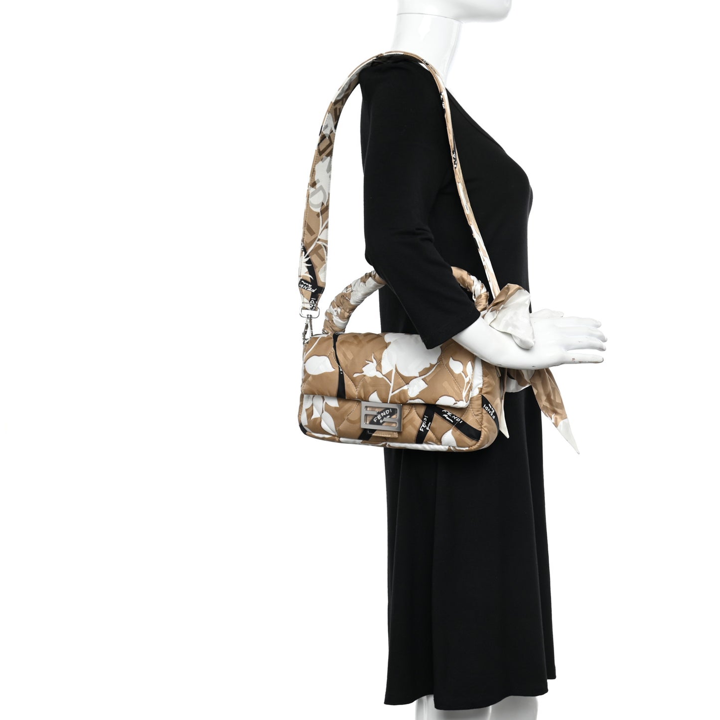 Seta Logo Rosa Scarf Baguette Beige Amido White