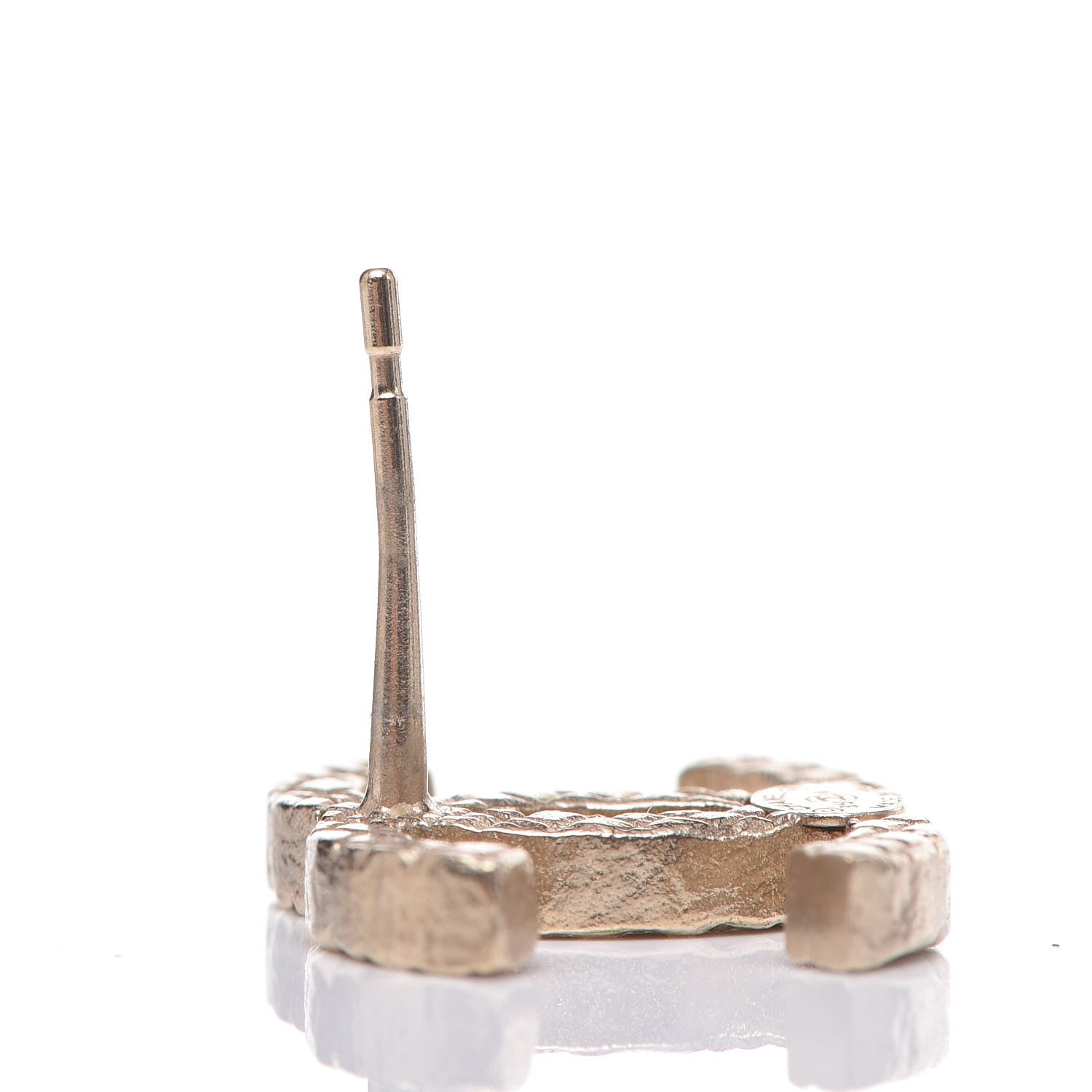 Chanel Quilted CC Earrings Gold 5 of 7