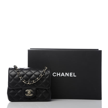 Chanel Lambskin Quilted Mini Square Flap Black 9 of 9