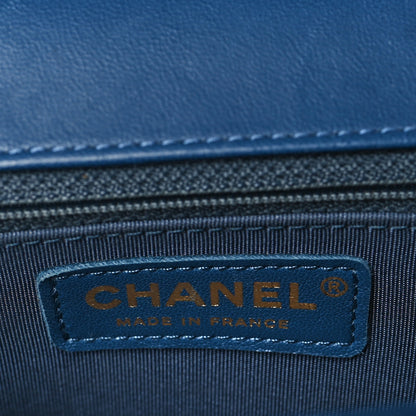 Chanel Lambskin Quilted New Medium Boy Flap Dark Blue 6 of 10
